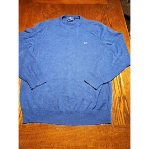 Vineyard Vines by Shep & Ian Cashmere Cotton Blend Blue Knit Sweater SZ Lg (A915